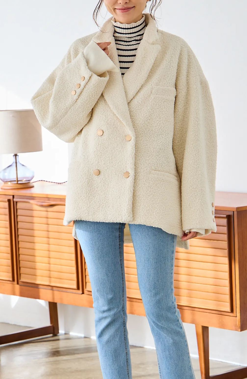 【ブークレー　オーバーサイズジャケットコート(kbm590)】メール便OK