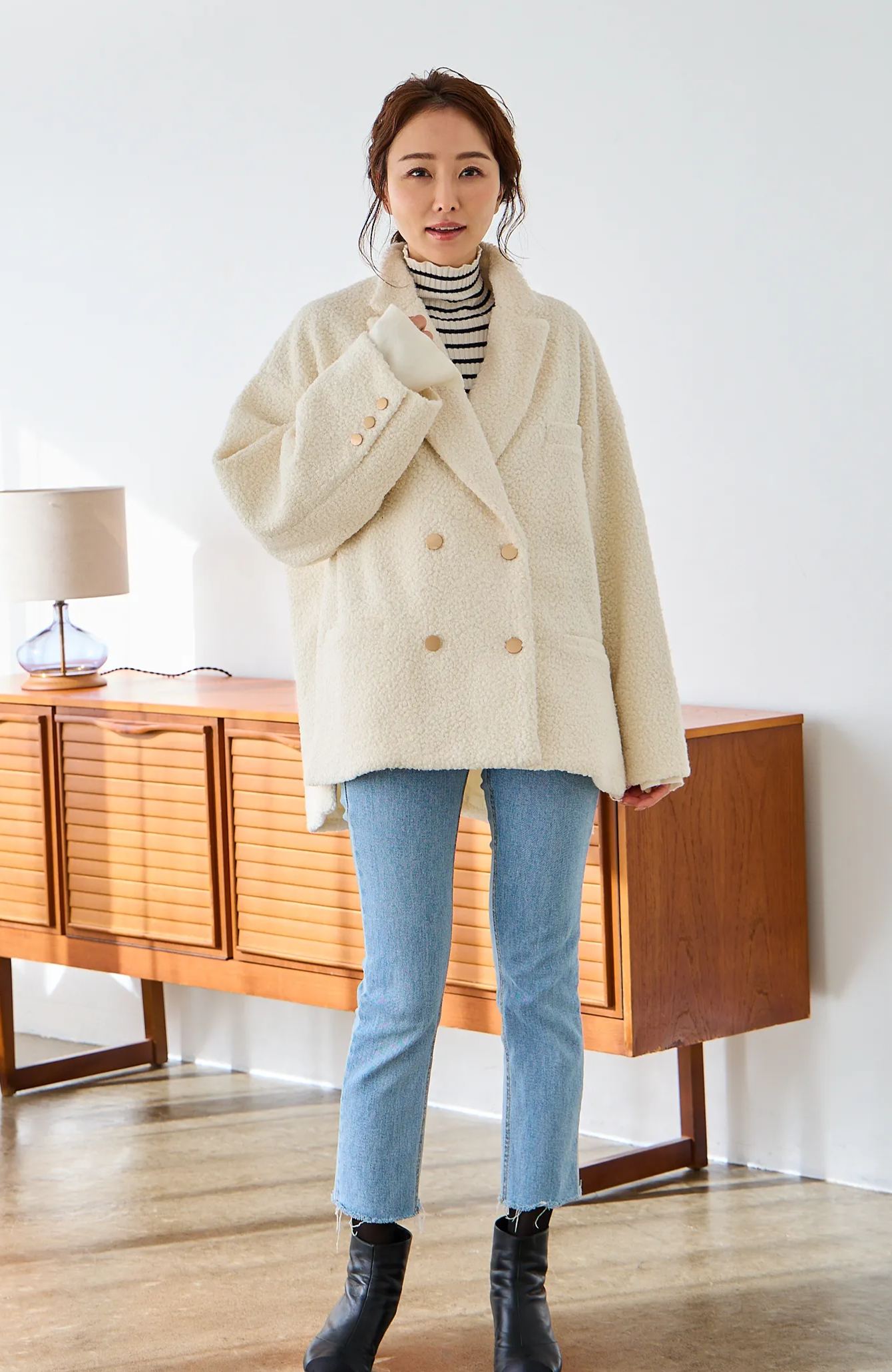 【ブークレー　オーバーサイズジャケットコート(kbm590)】メール便OK