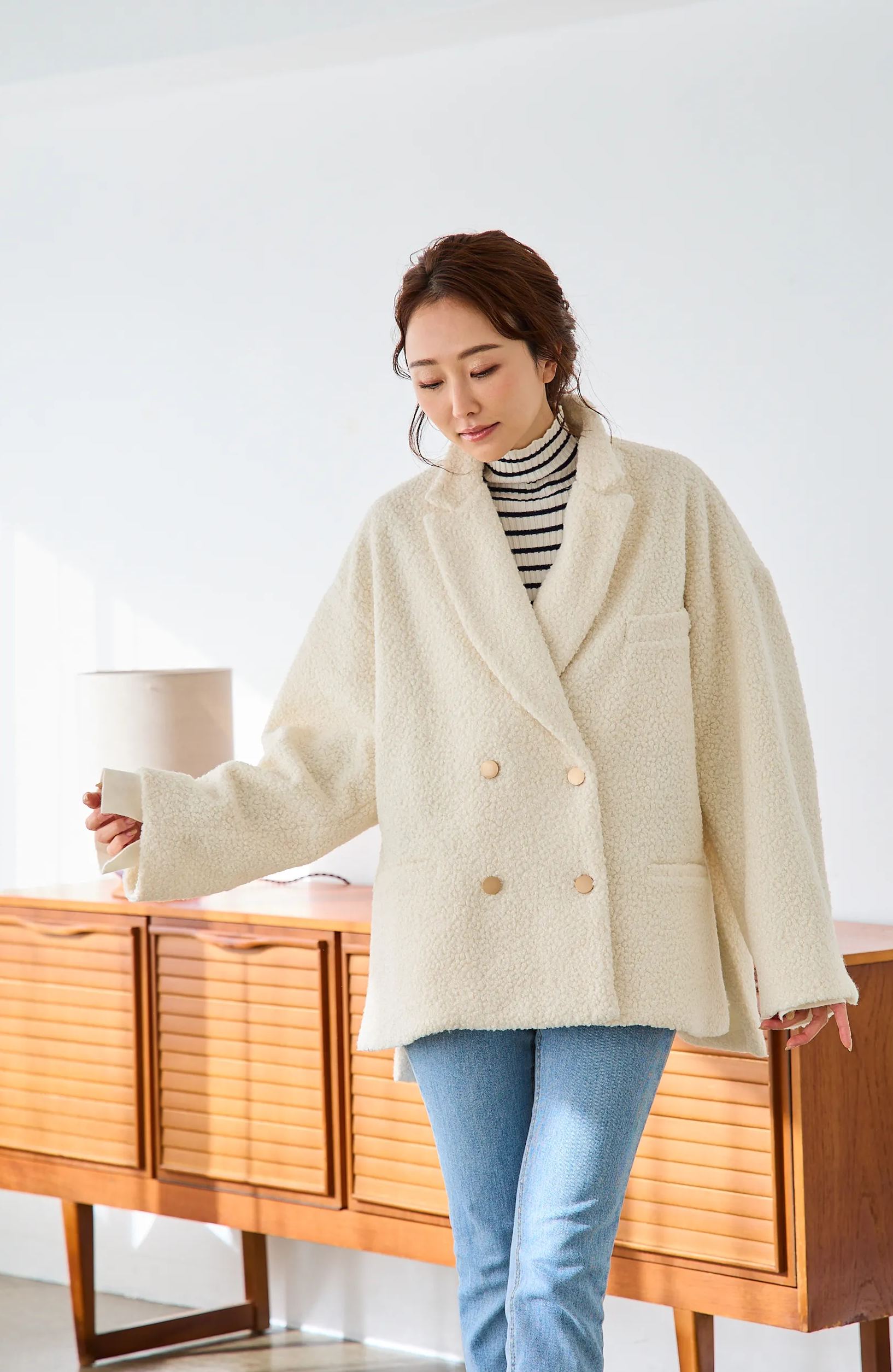 【ブークレー　オーバーサイズジャケットコート(kbm590)】メール便OK