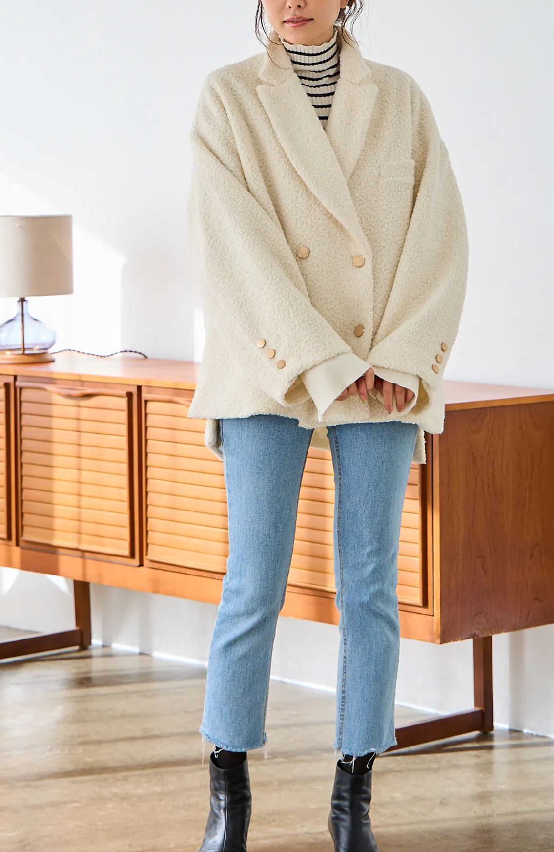 【ブークレー　オーバーサイズジャケットコート(kbm590)】メール便OK