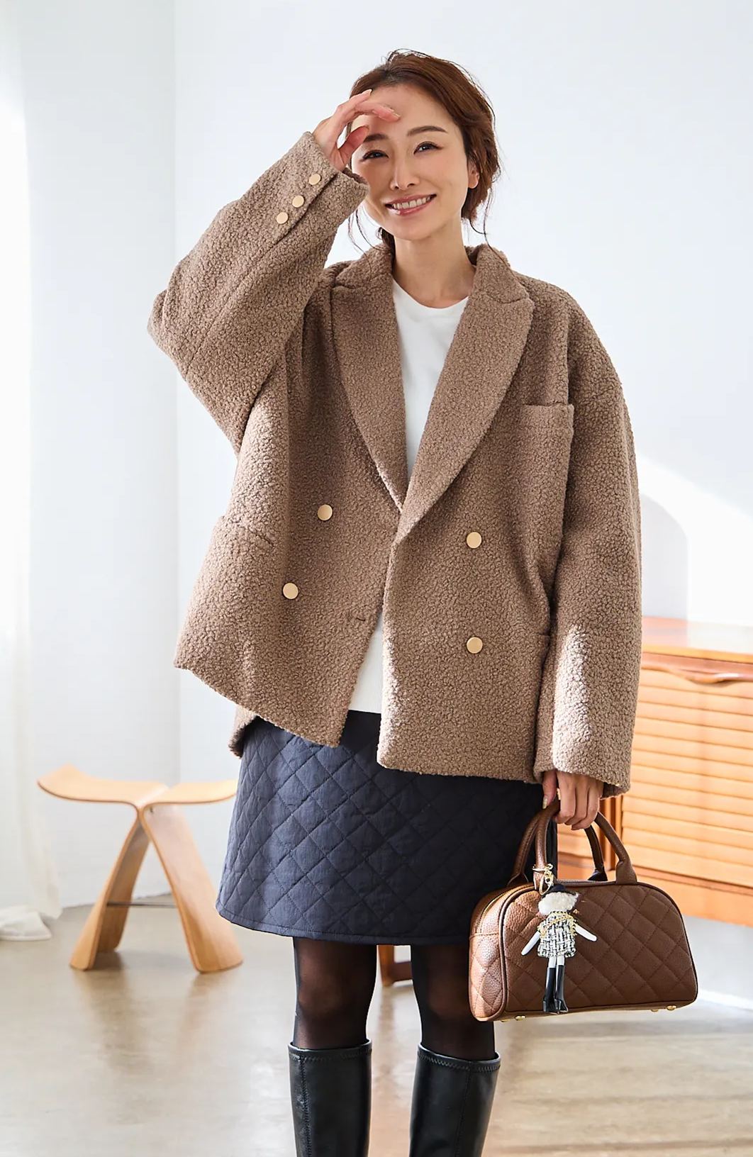 【ブークレー　オーバーサイズジャケットコート(kbm590)】メール便OK