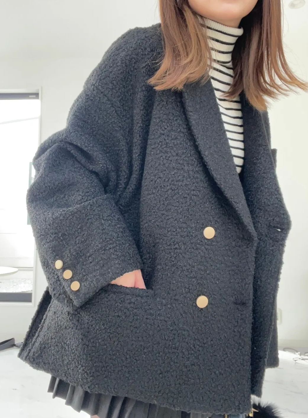 【ブークレー　オーバーサイズジャケットコート(kbm590)】TH