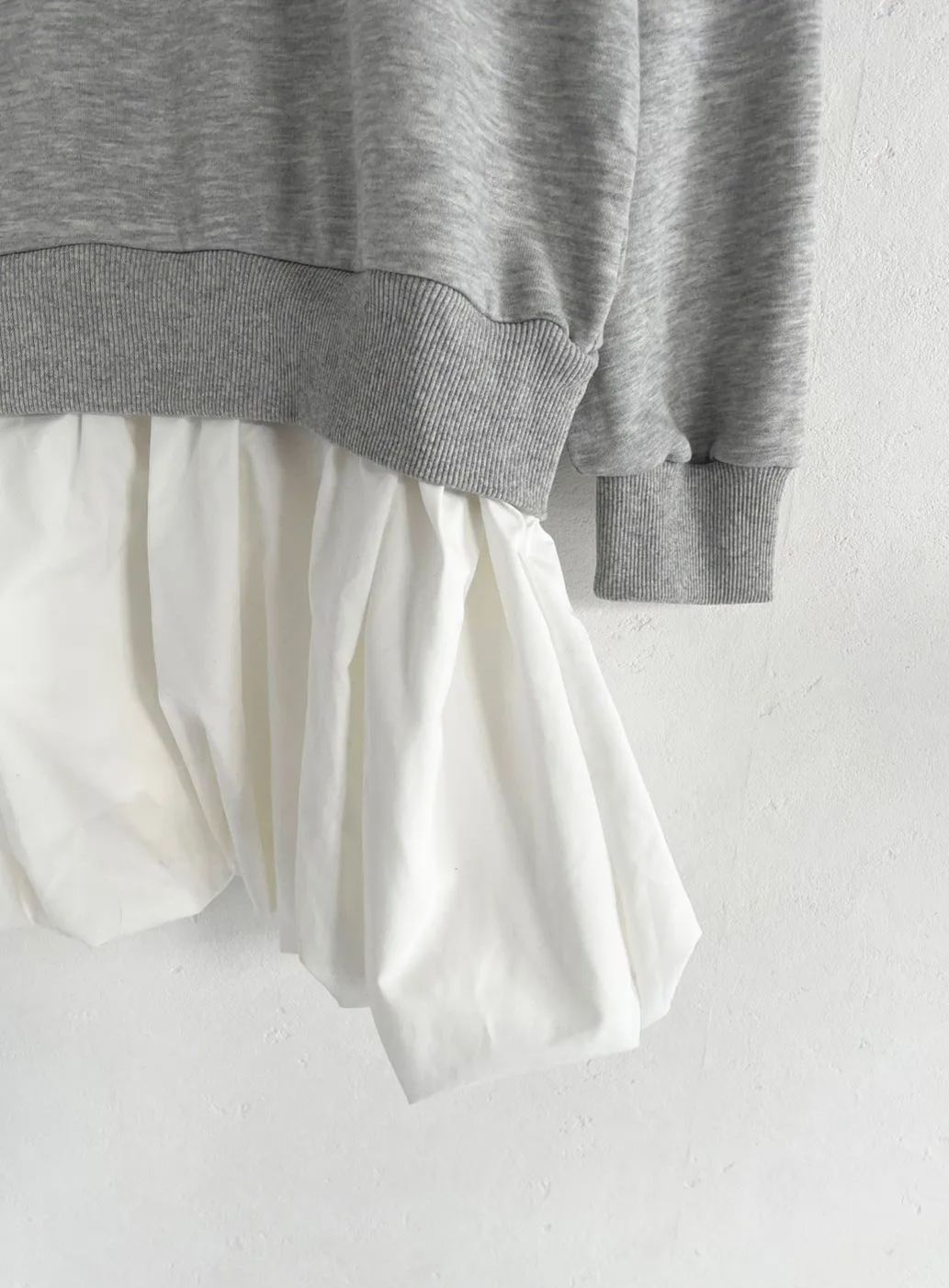 【バルーンスカート　ドッキング裏毛プルオーバー(kbm597)】メール便OK