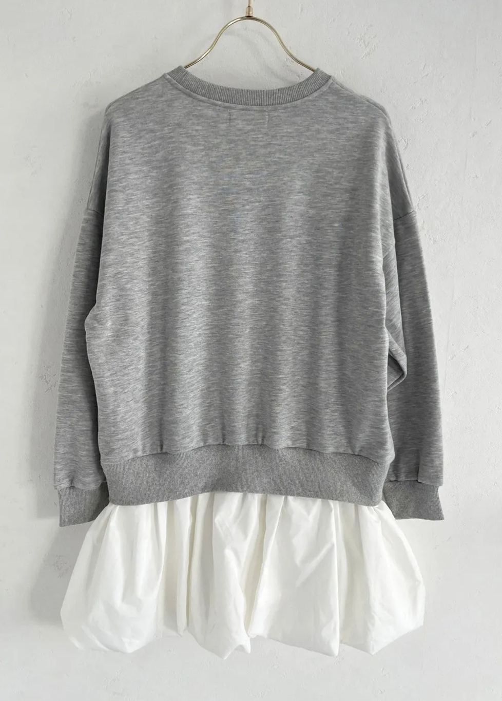 【バルーンスカート　ドッキング裏毛プルオーバー(kbm597)】メール便OK