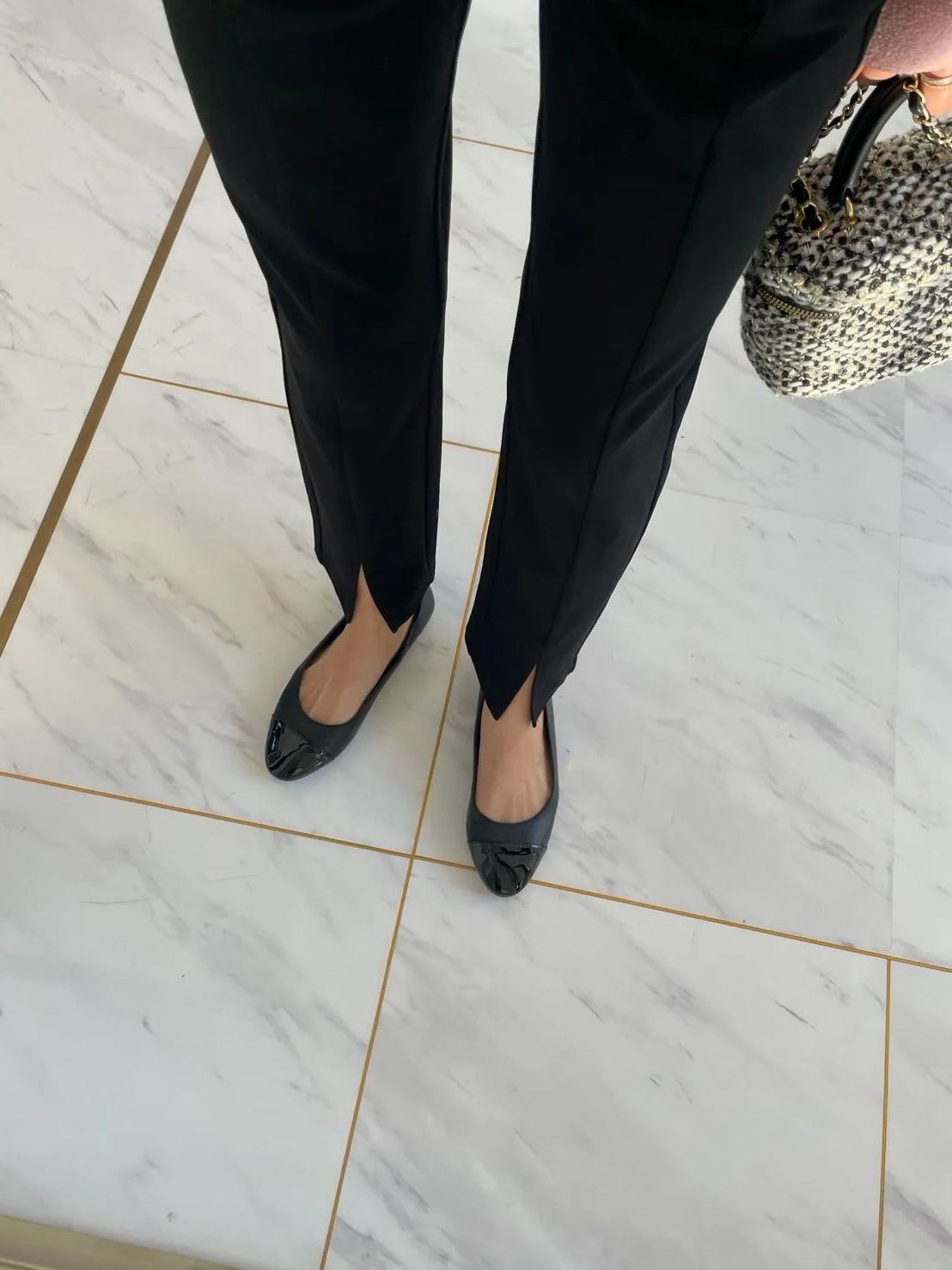 【スーパーストレッチ極楽＆超美脚パンツ/スリットあり(kbm566)】