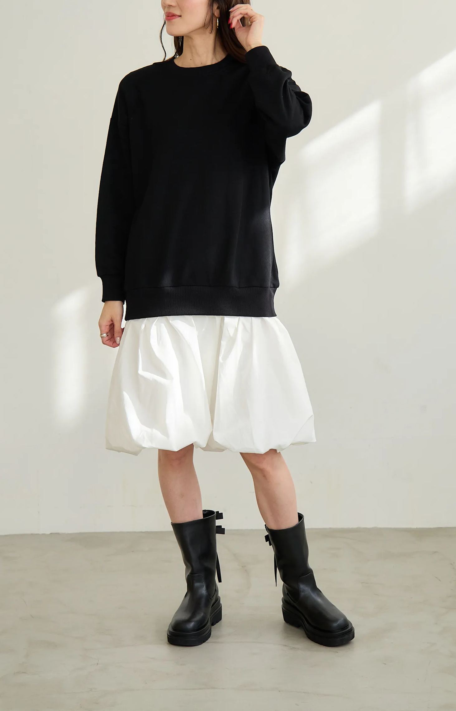 スカート myu バルーンスカート ドッキング裏毛プルオーバー(kbm597)】