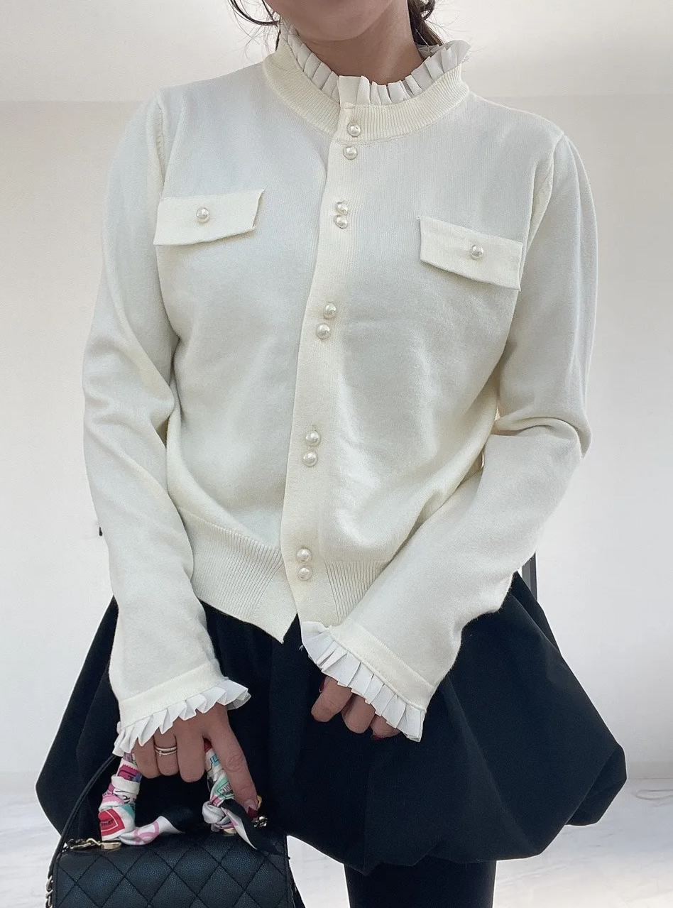 1/17 New!New!【パールボタンニットカーディガン(sd0089)(87038)】