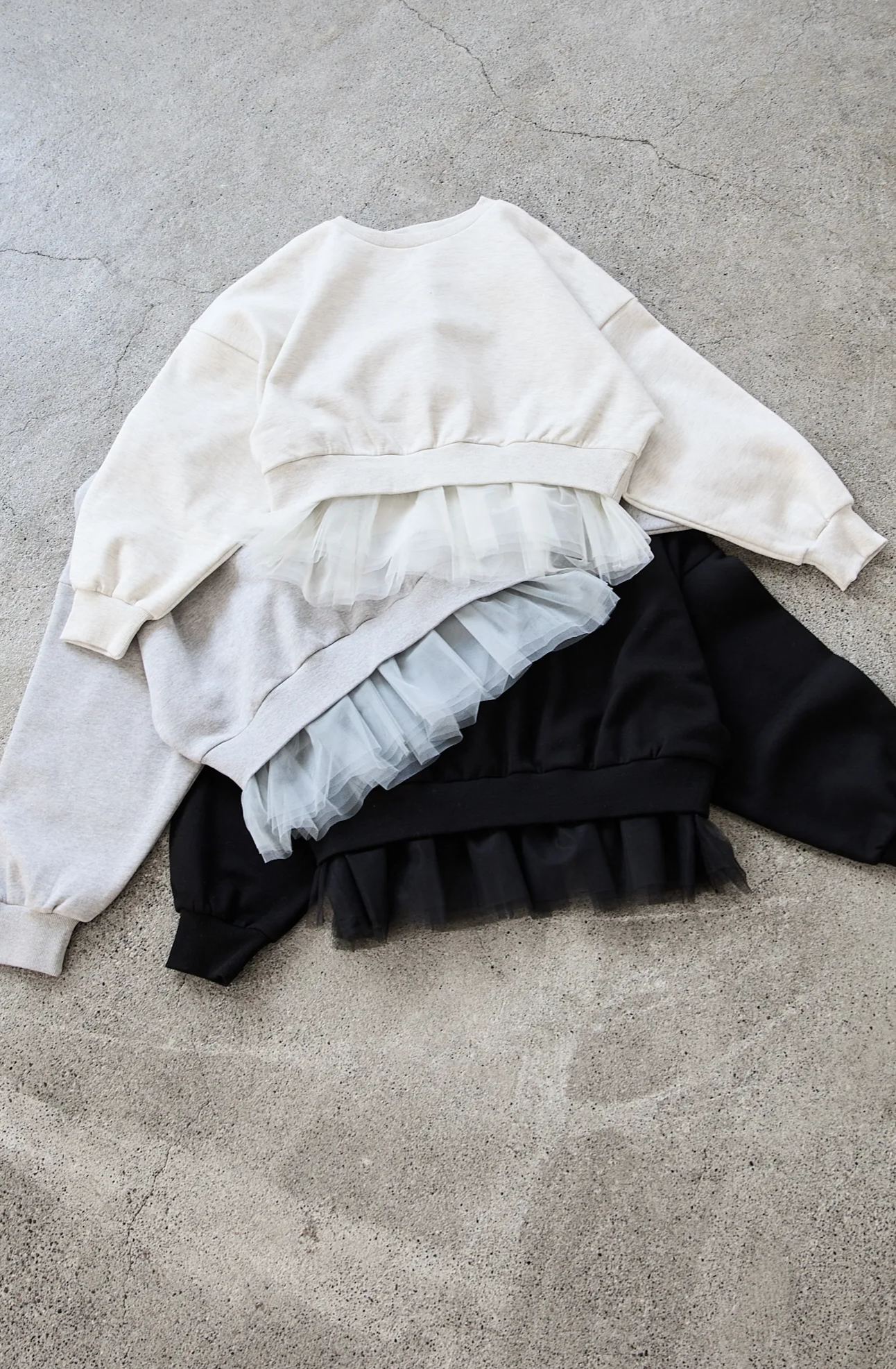 【saya×Myuコラボ】裾チュールドルマンスウェット(myu1207)