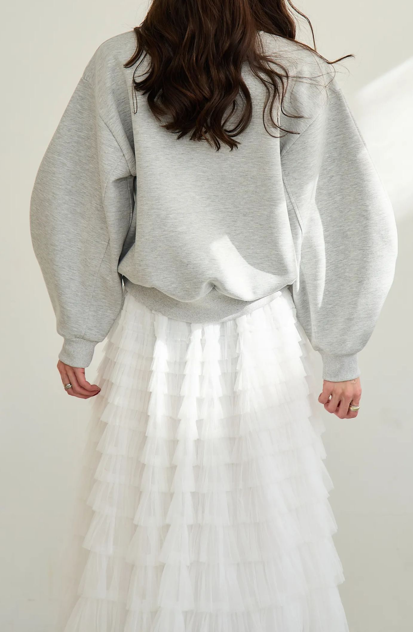 @m_i_mm_a×Myuコラボ【カーブスリーブプルオーバー(kbm599シンプル)】メール便OK