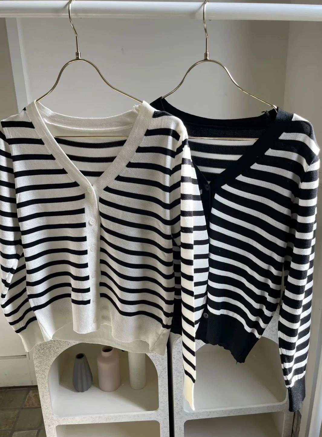 【ボーダーカーディガン(kk2502-1)】