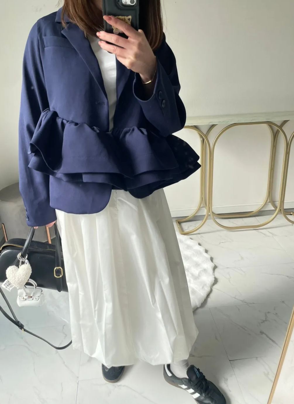 【アシンメトリー　フリルジャケット(kbm613)】メール便OK