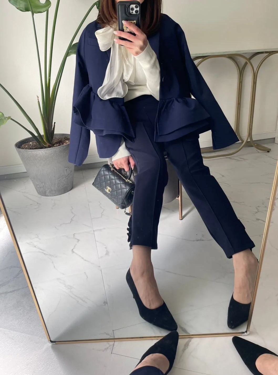 【アシンメトリー　フリルジャケット(kbm613)】メール便OK