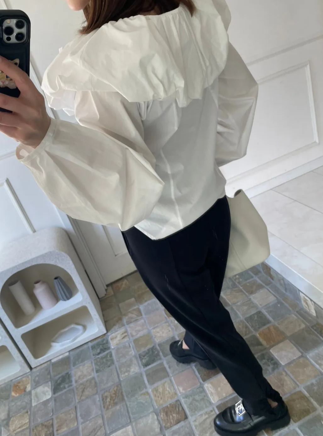 【バルーンカラー BIGリボンブラウス(kk2502-14)】