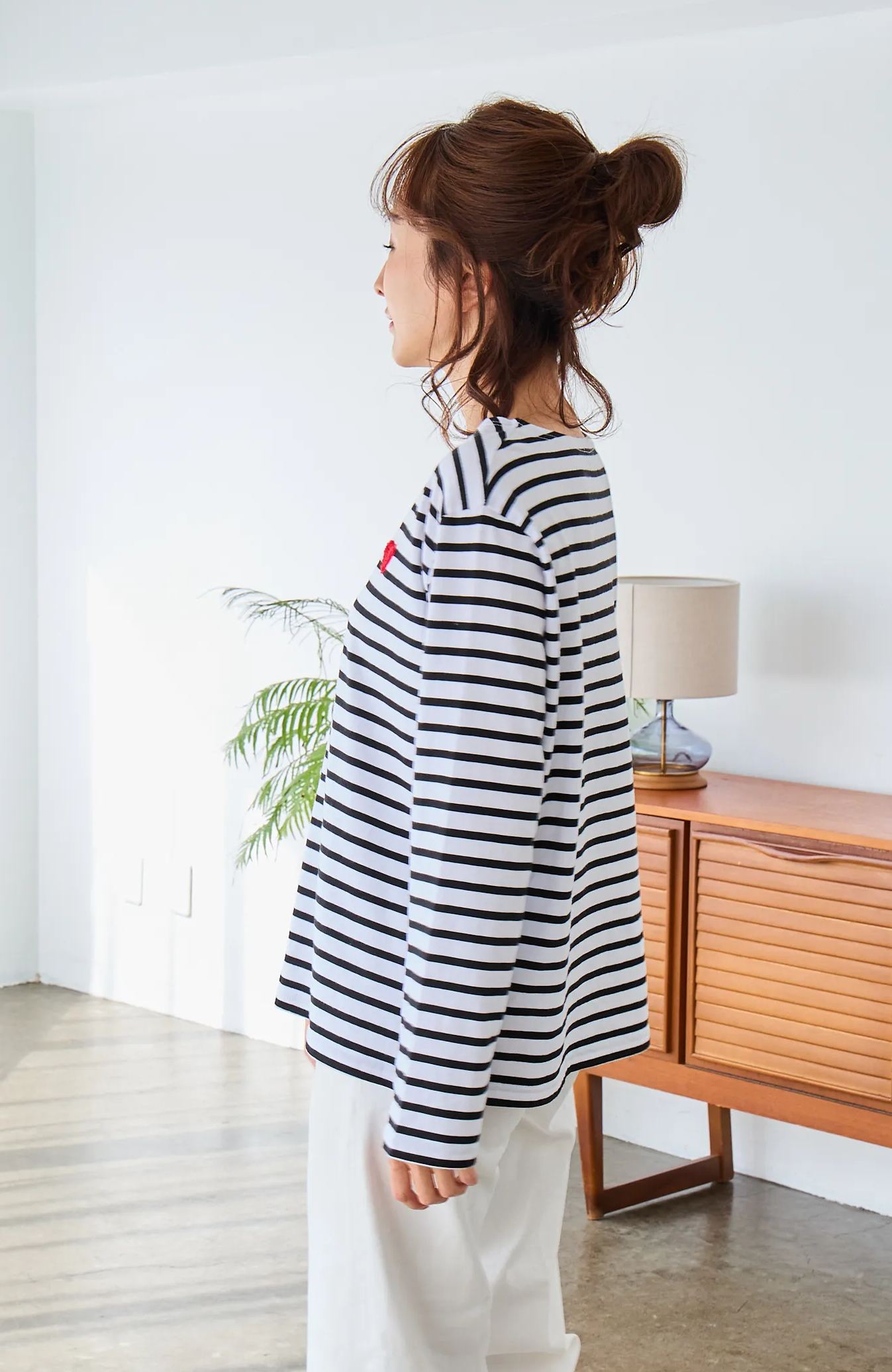 【ぷくぷくハートボーダーTシャツ(myu1214)】