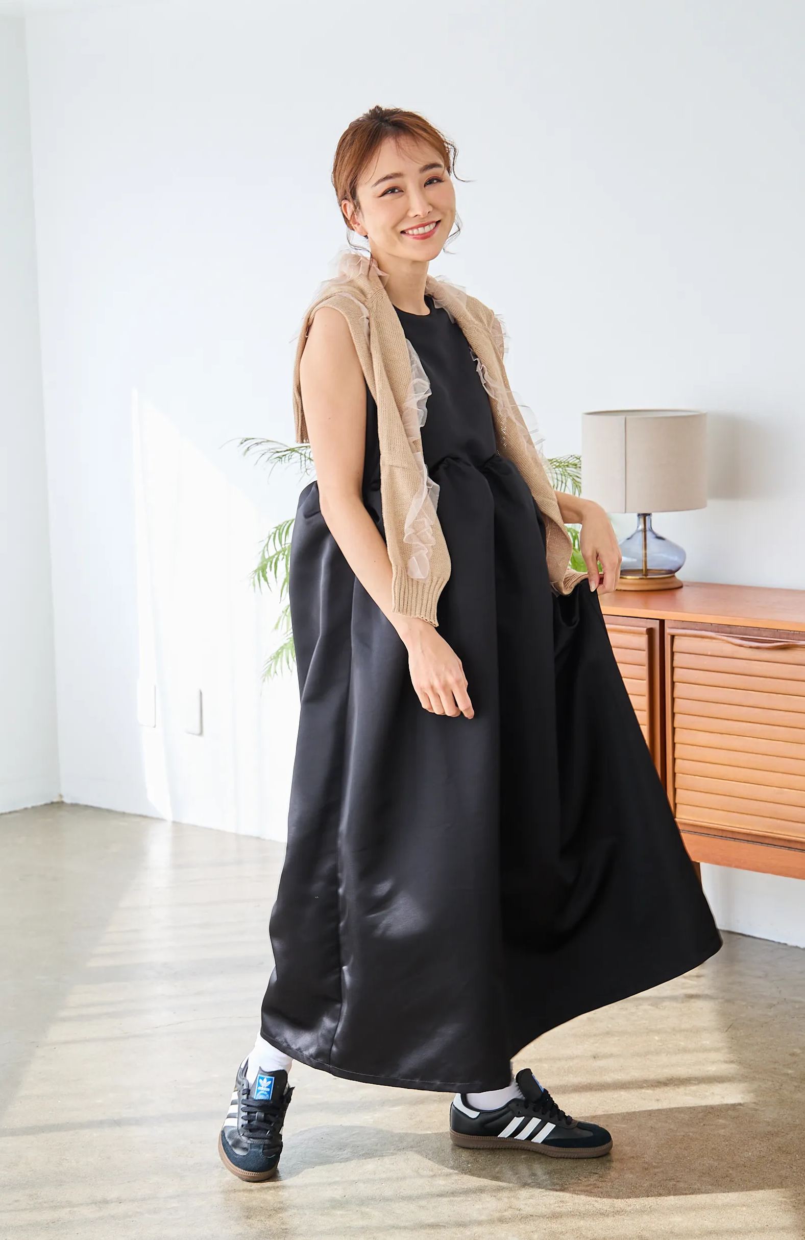 【えりか様みく様コラボ　付け衿　アメスリサテンワンピース(kbm592)】メール便OK