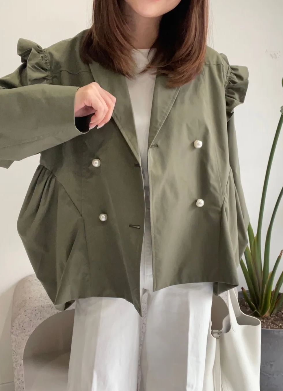 【パンプキン ミリタリートレンチコート(kbm608)】TH