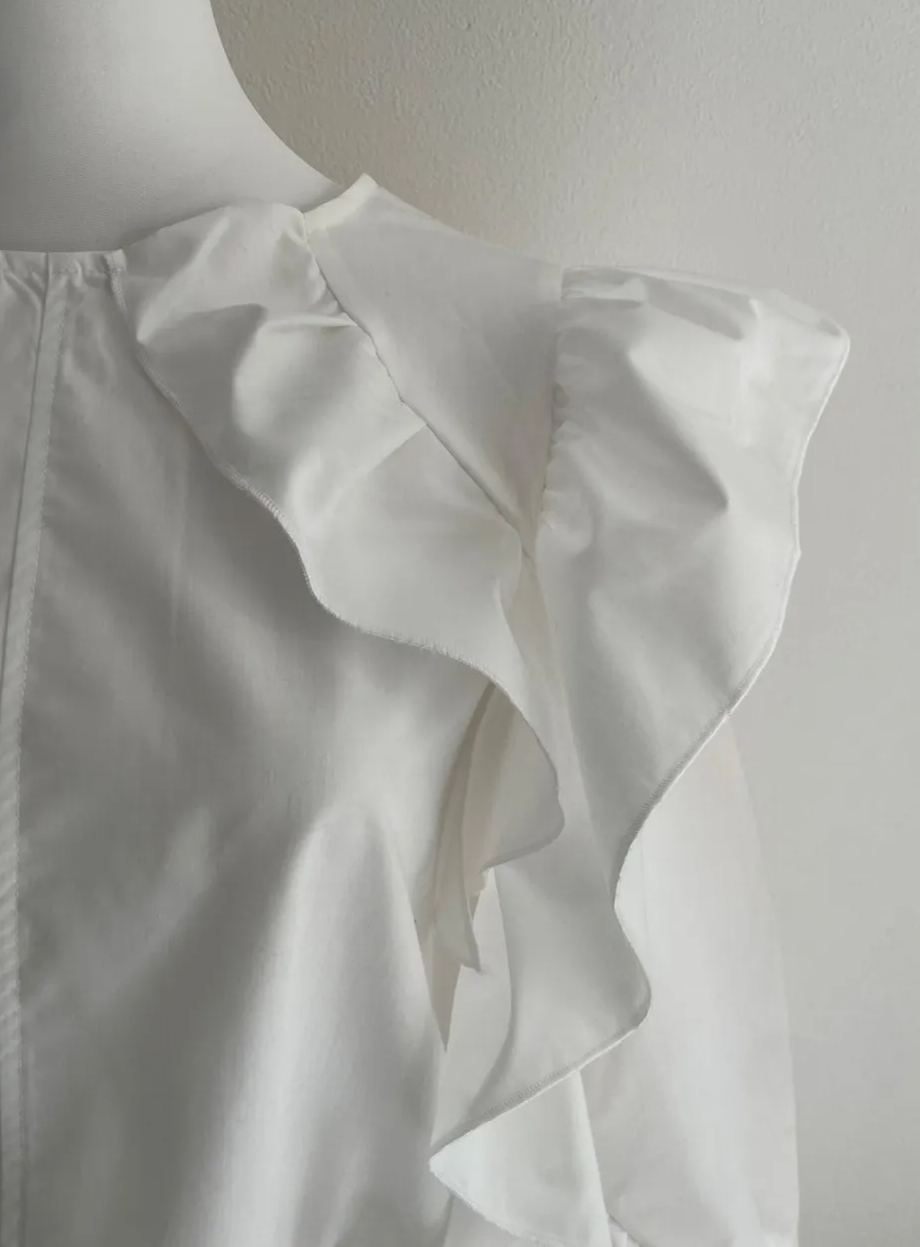 【フリルスリーブ フレアブラウス（sd-J17-0143）】