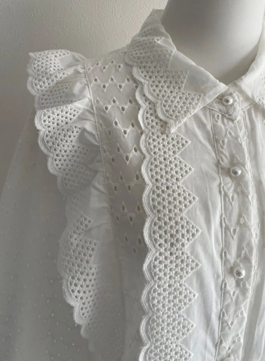 【コットンフリルブラウス（kk2503-a3）】