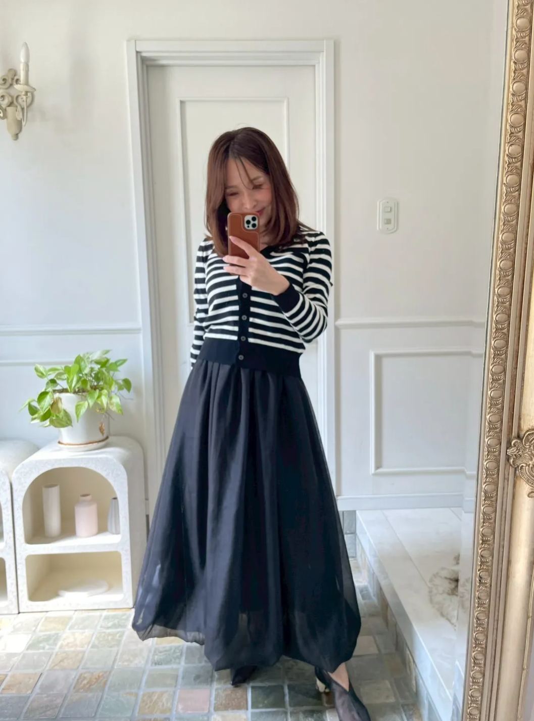 【オーガンジーバルーンスカート】