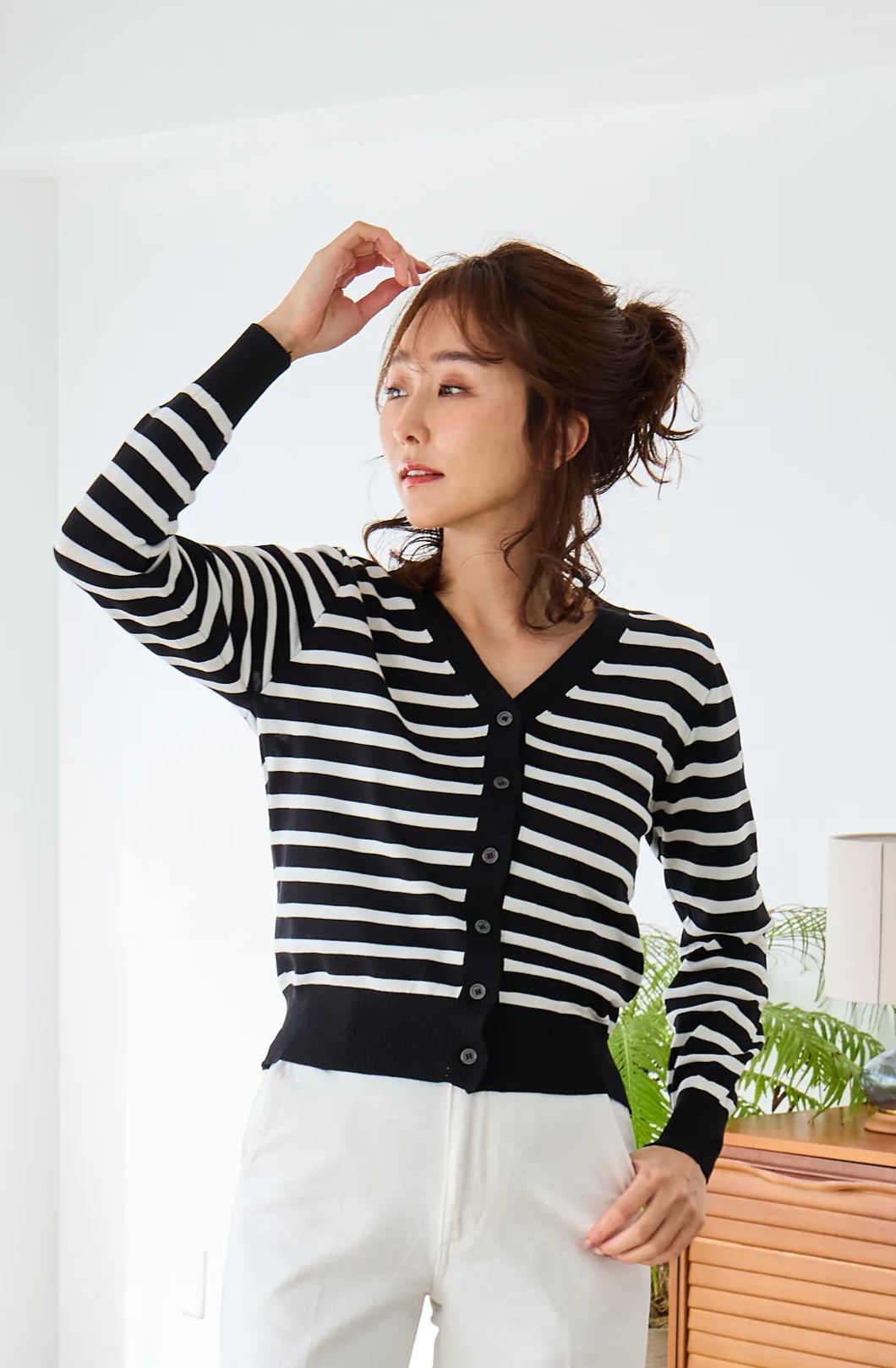 Commimg Soon!!【ボーダーカーディガン(kk2502-1)】