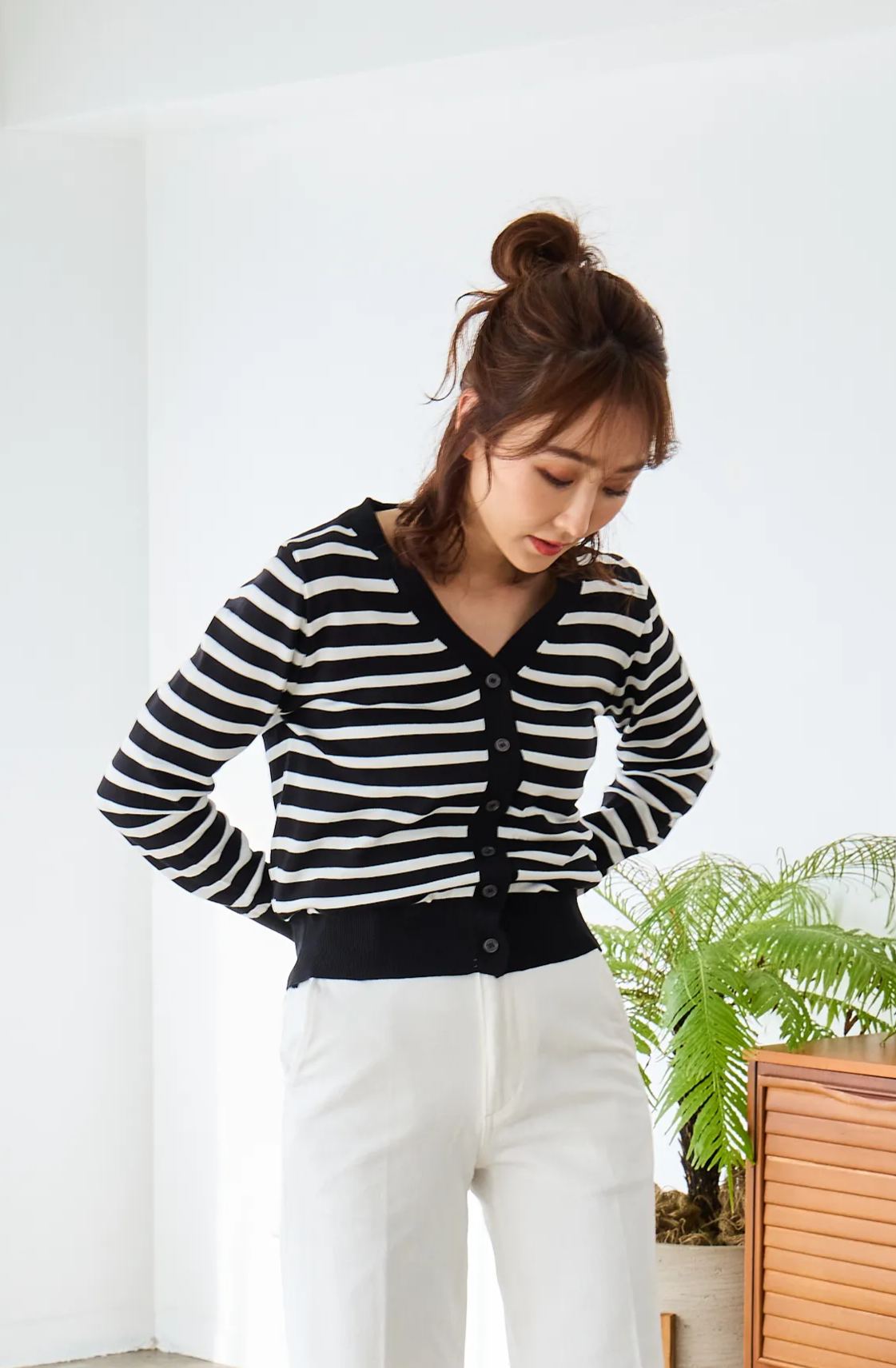 Commimg Soon!!【ボーダーカーディガン(kk2502-1)】