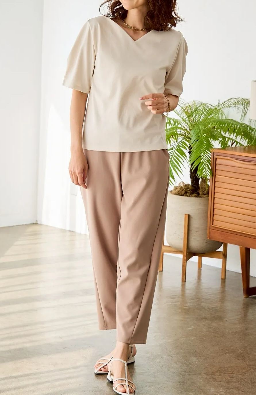 【Vネック美ラインTシャツ(myu39)】メール便OK