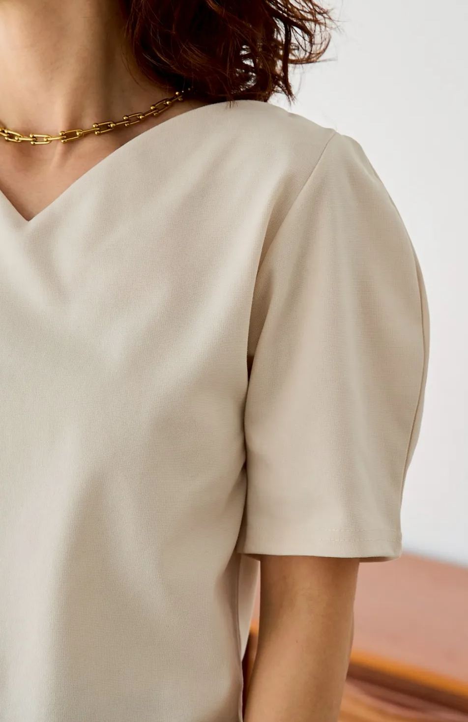 【Vネック美ラインTシャツ(myu39)】メール便OK