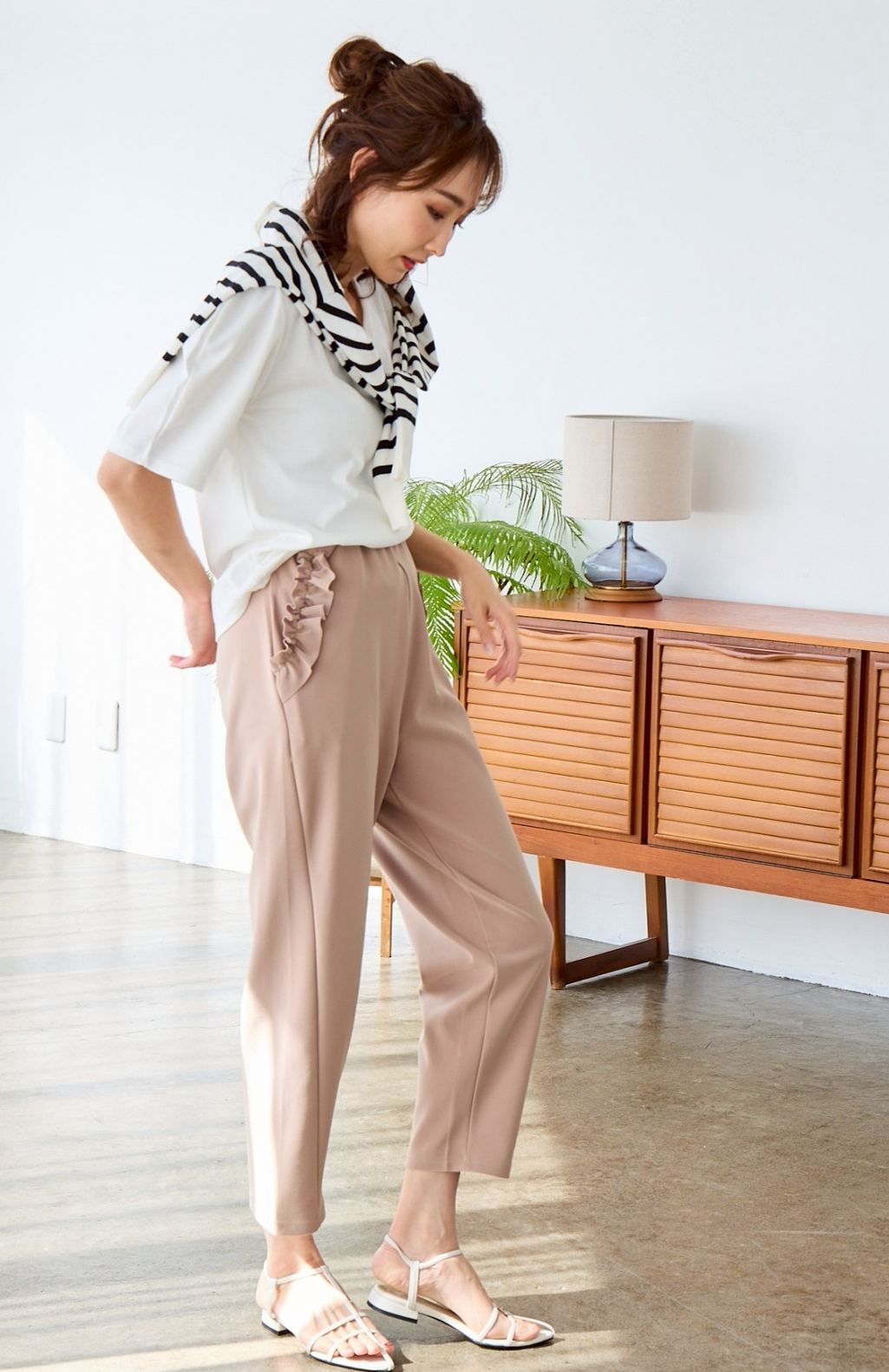 【Vネック美ラインTシャツ(myu39)】メール便OK