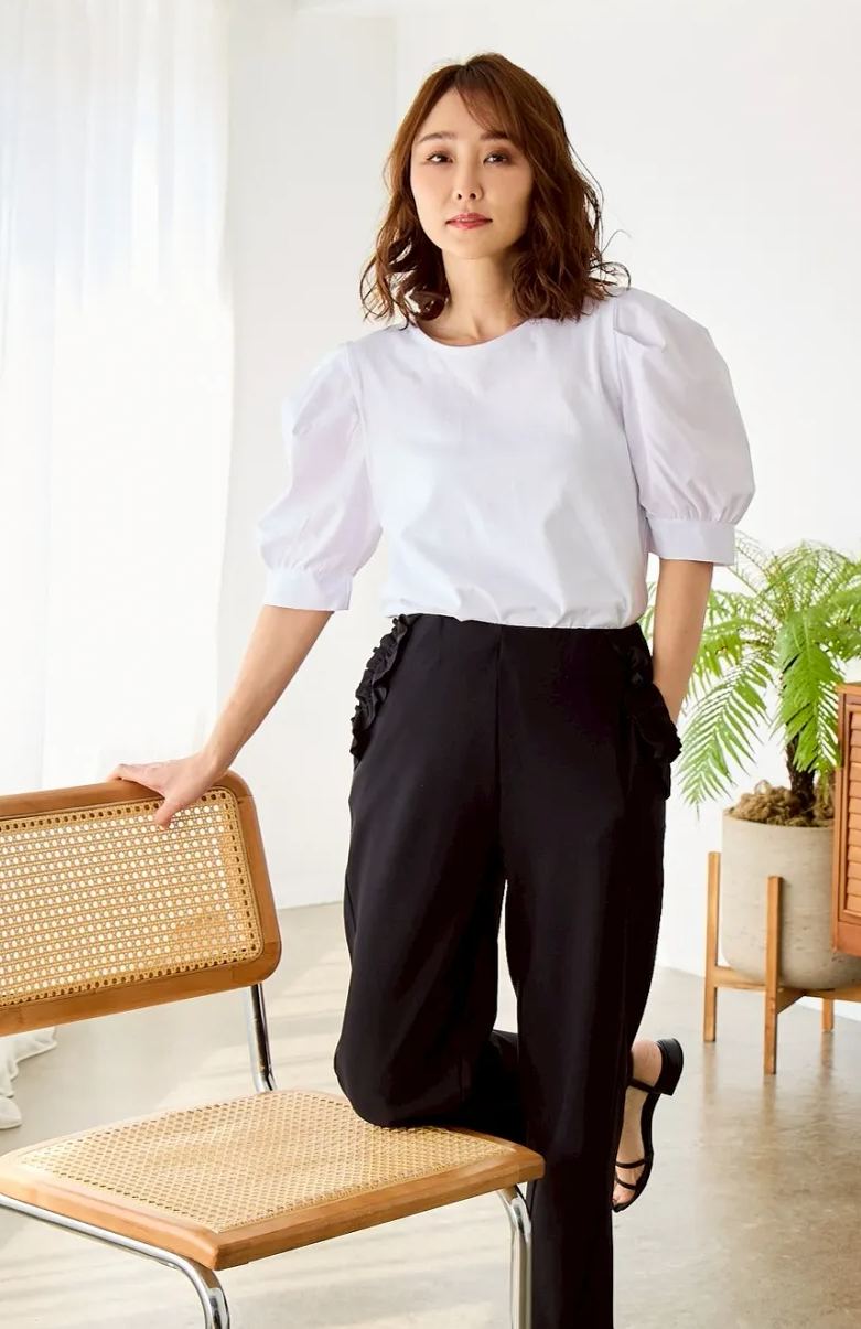 【お袖パフスリーブトップス(myu40)】メール便OK