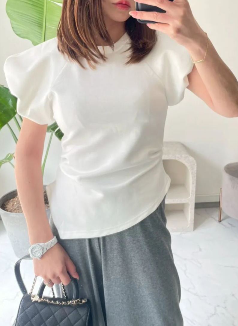 【袖バルーン美ラインTシャツ(myu35)】