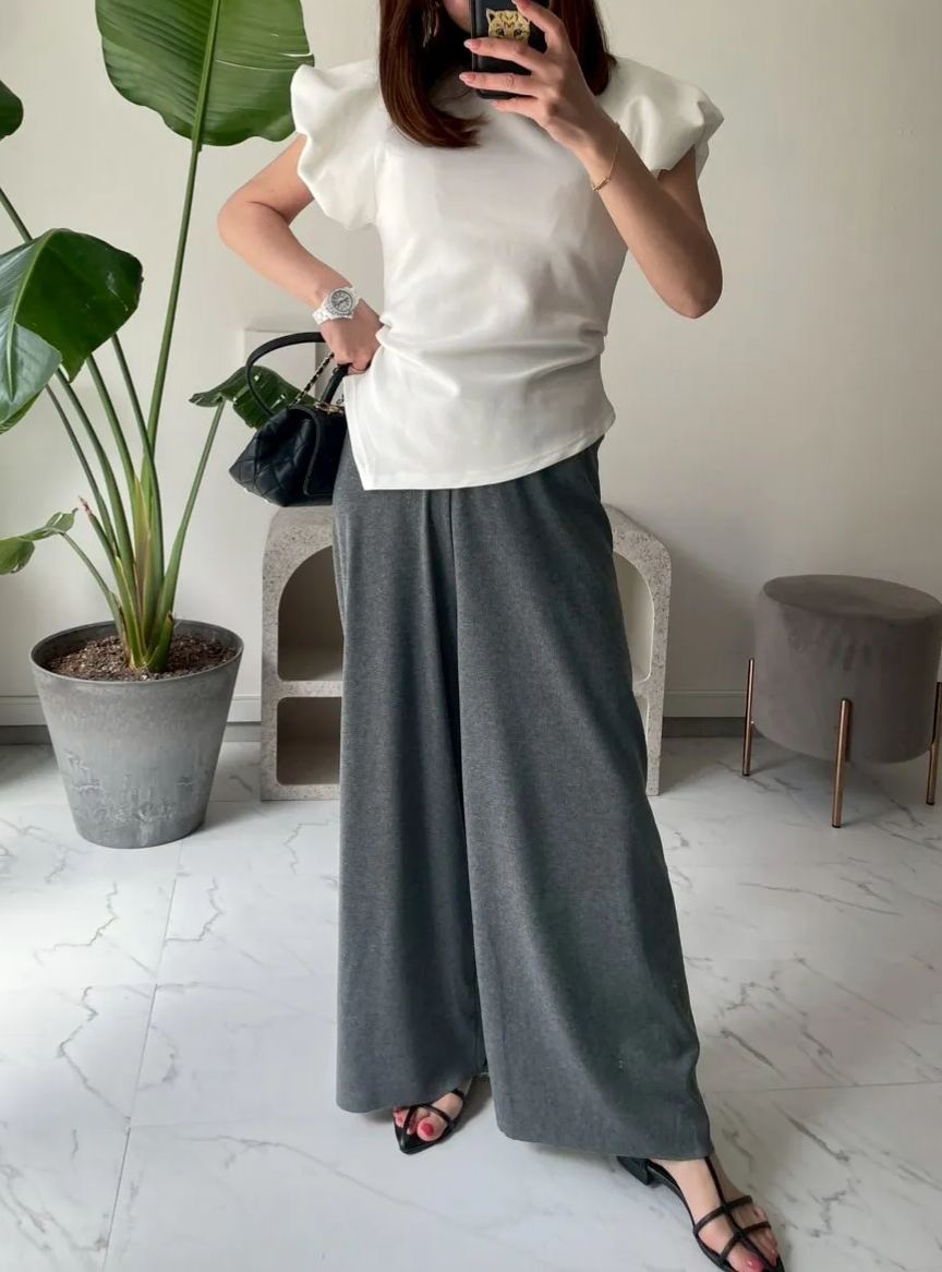 【袖バルーン美ラインTシャツ(myu35)】