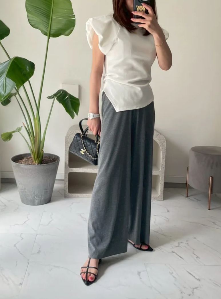 【袖バルーン美ラインTシャツ(myu35)】