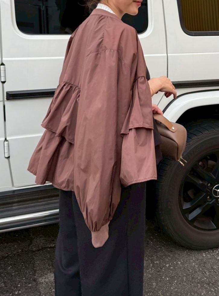 UVカット 接触冷感 軽量フリルジャケット(aj002)