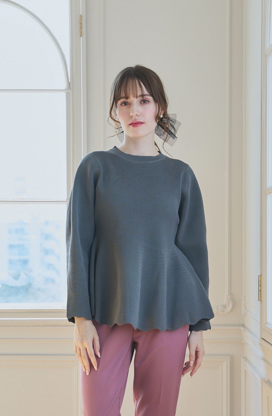 ペプラムニット(55118)