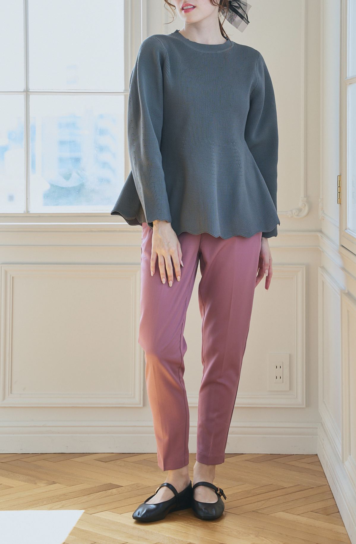 ペプラムニット(55118)