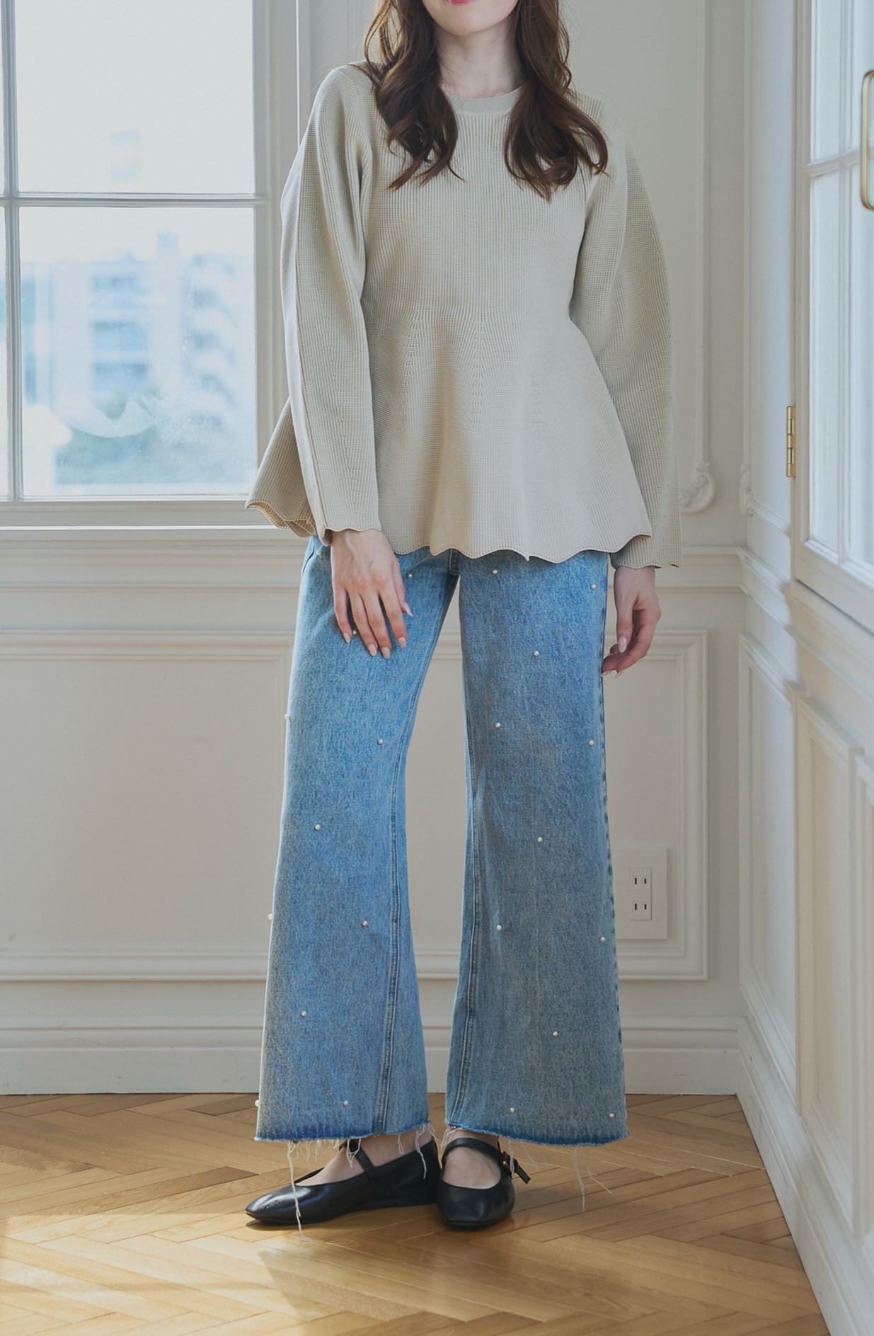 ペプラムニット(55118)