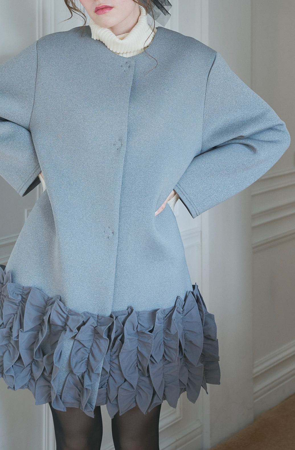 Suso FRILL ボンディングコート/ロング