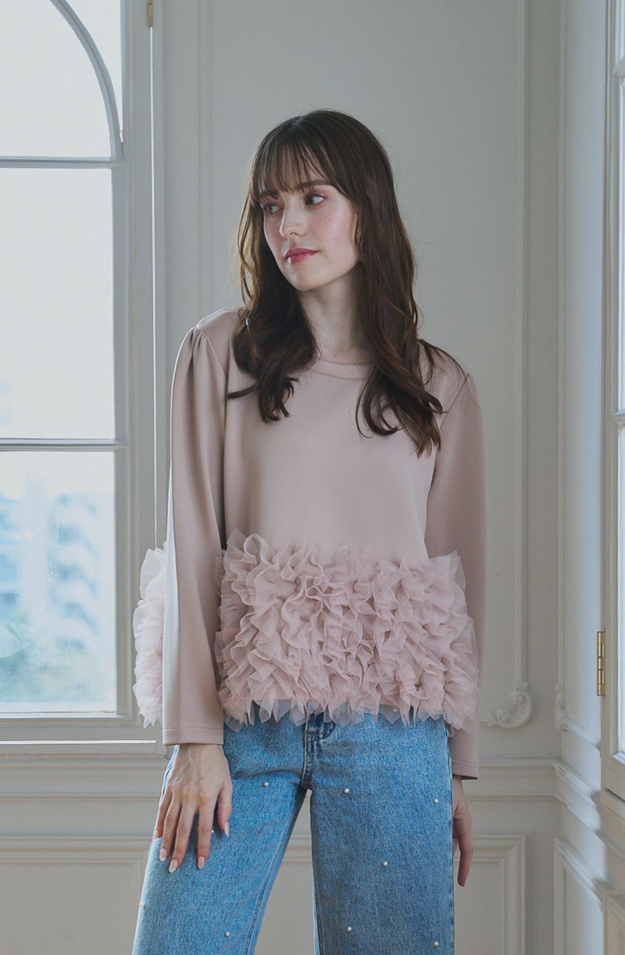 SUSO tulle Tee(ma7-2508)