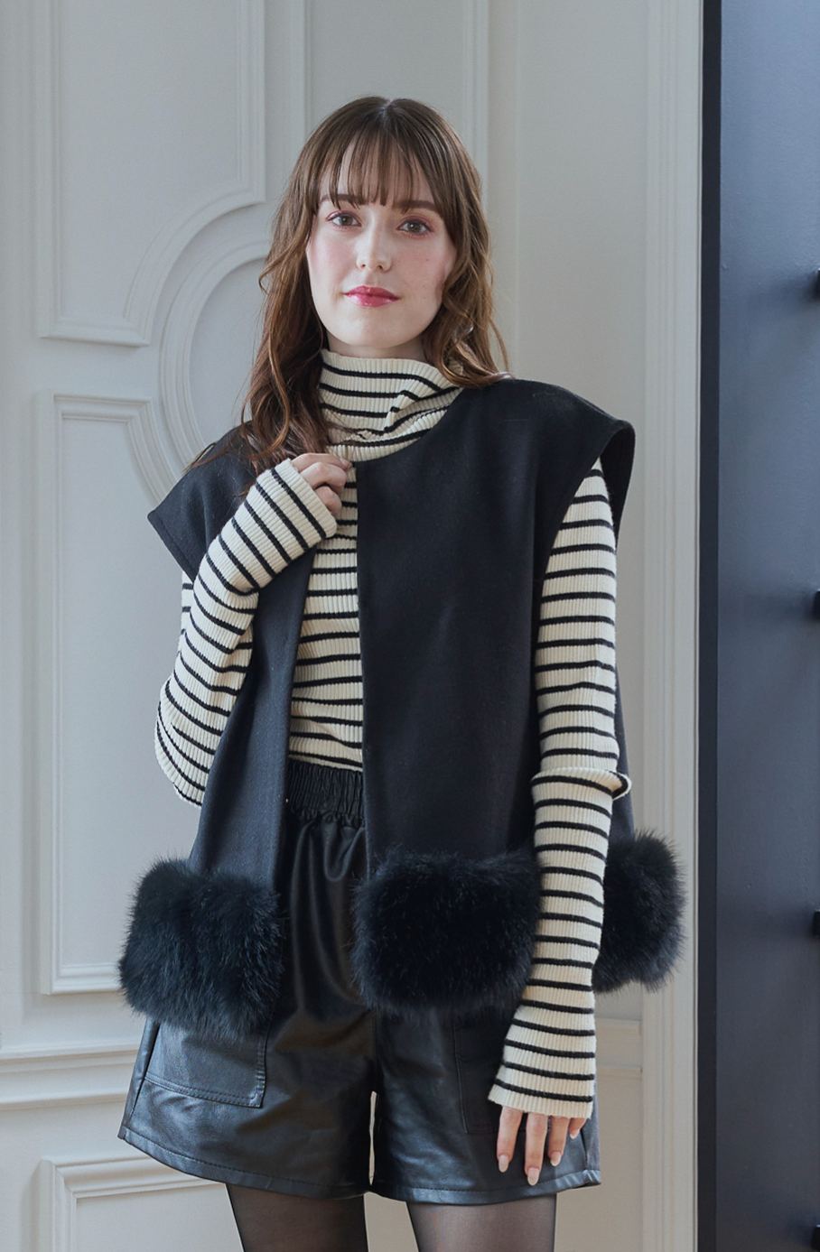 SUSOファー切替ジレ(aj013)TH