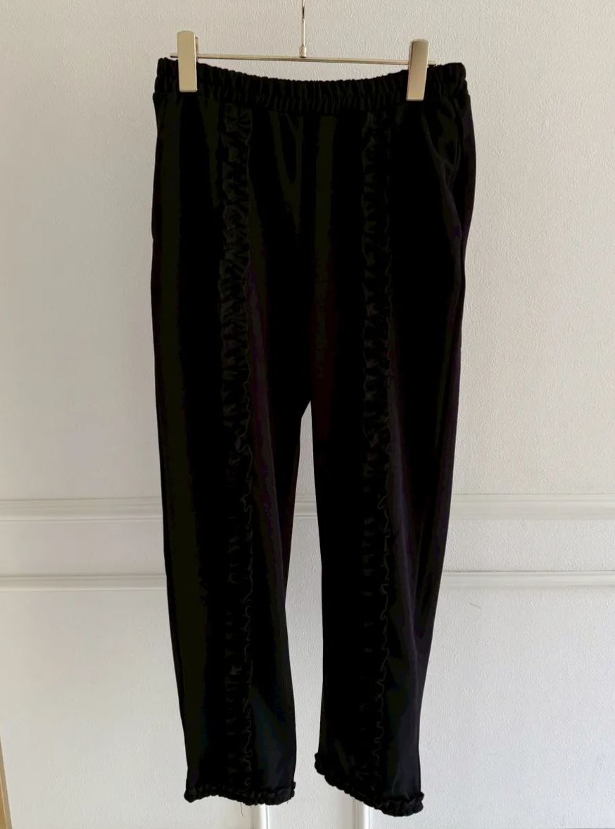 ★MAYUちゃんLIVE限定SALE★ストレッチセンターフリル体型カバーパンツ(aj020(6820))