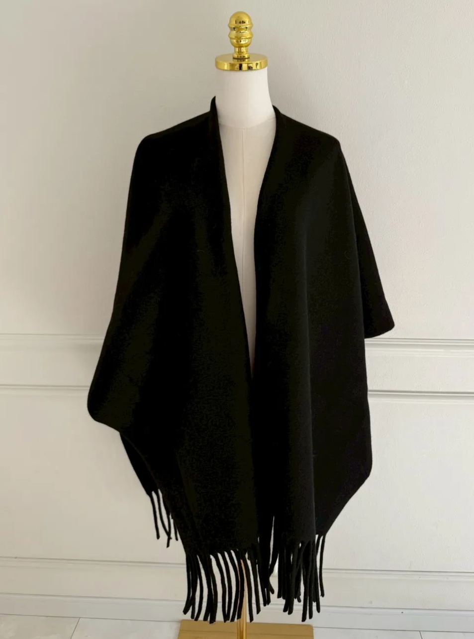 肉厚フリンジポンチョ(sd695)