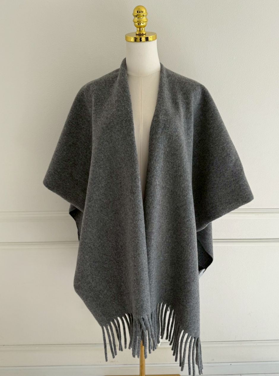 肉厚フリンジポンチョ(sd695)