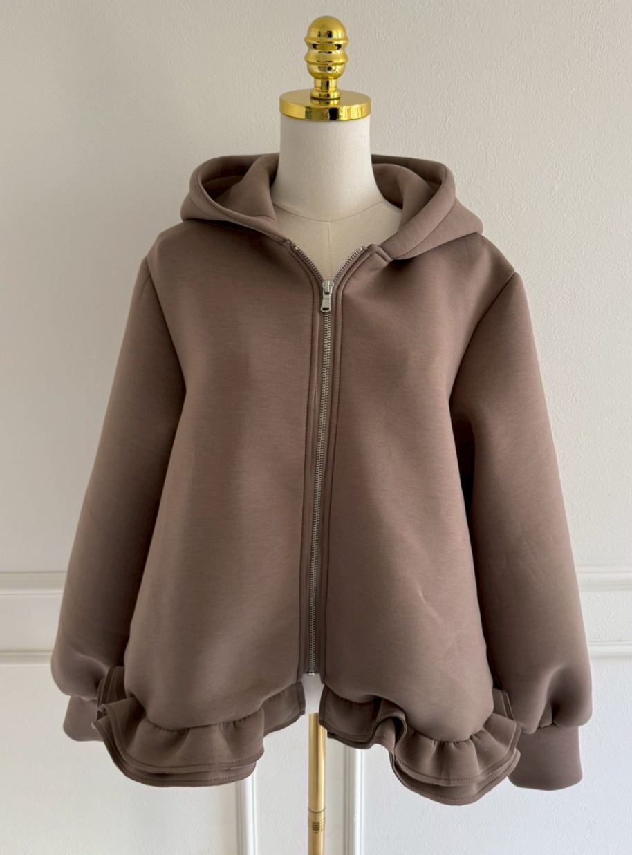 ボンディングフリルパーカー(aj029)