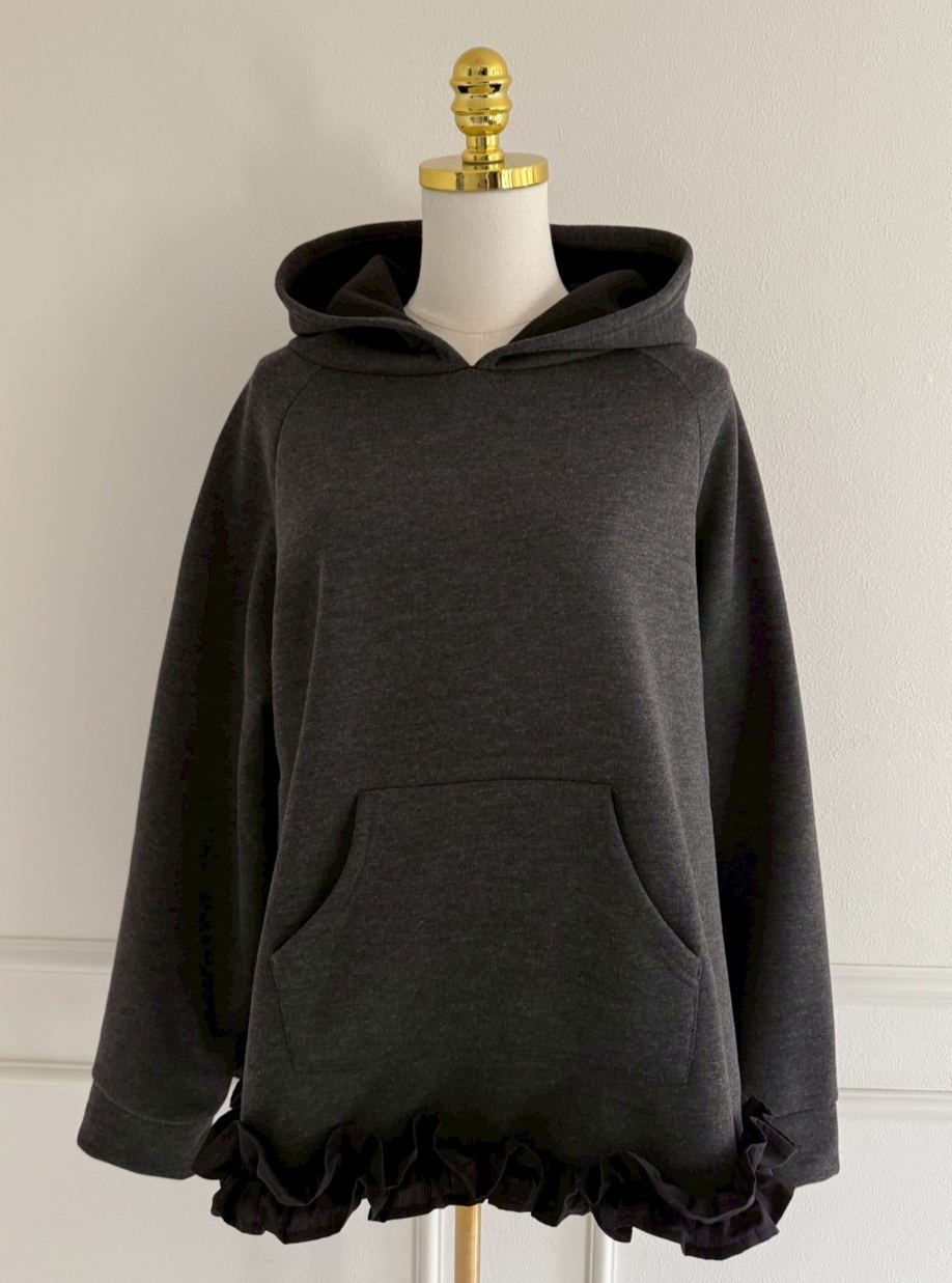 裾フリルオーバーフーディ(aj030)