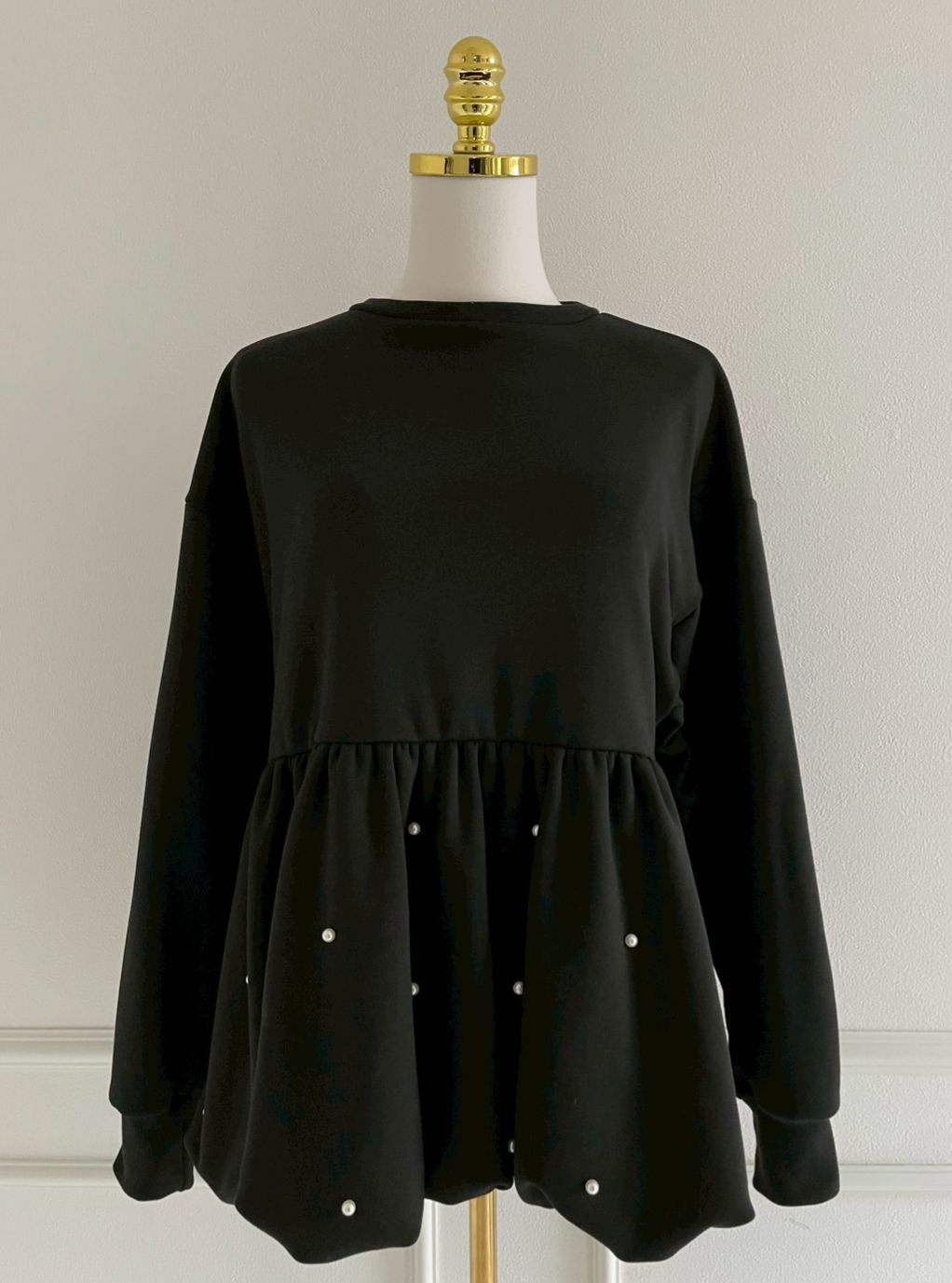 もっちりしっとりな肌触り【裾バルーン パールTOPS】(ma29)TH ♥ノベルティ対象商品♥