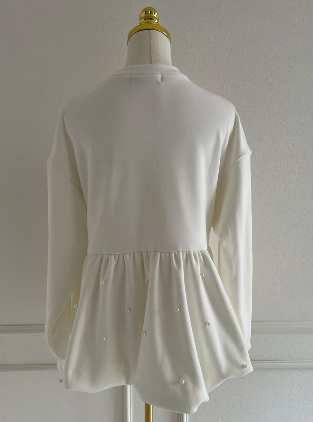 もっちりしっとりな肌触り【裾バルーン パールTOPS】(ma29)TH ♥ノベルティ対象商品♥