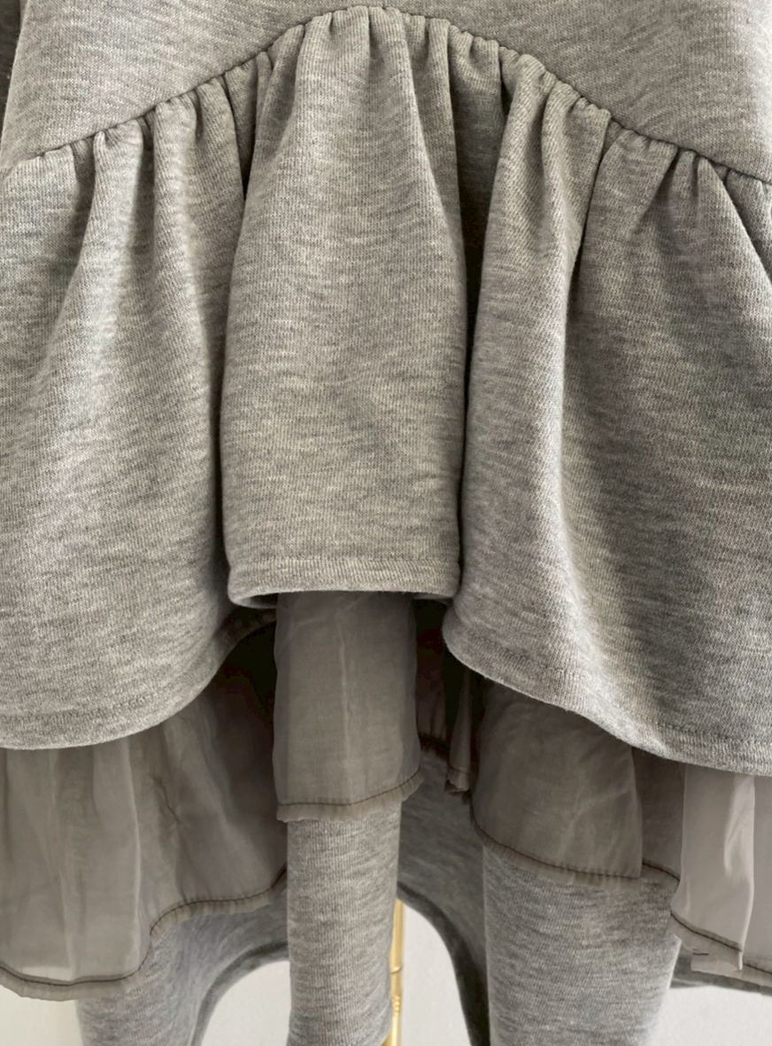 【Myu】裏毛ティアードスウェットオーバートップス(sd03133)