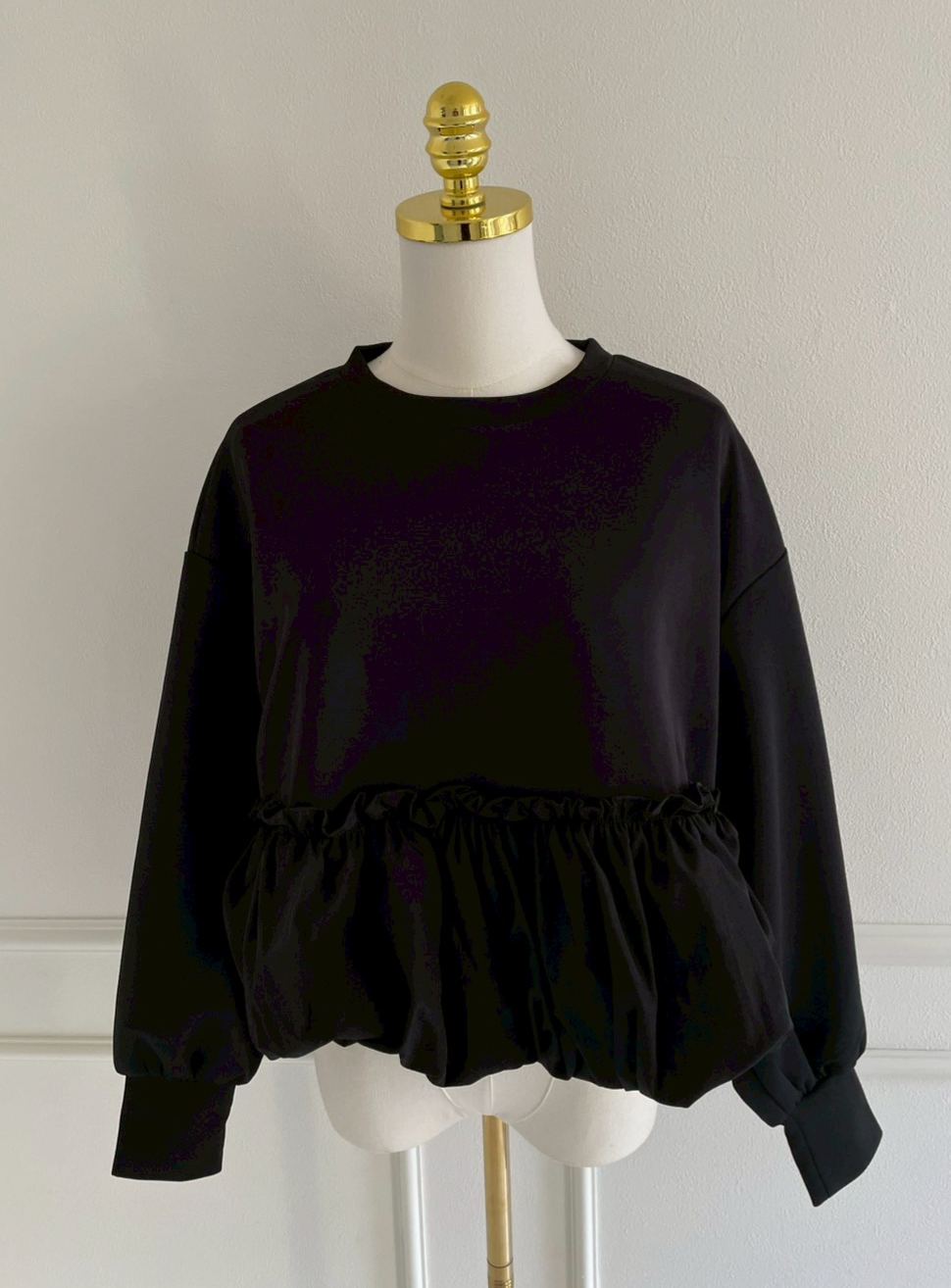 裾バルーン切替ボンディングトップス(sd7630)