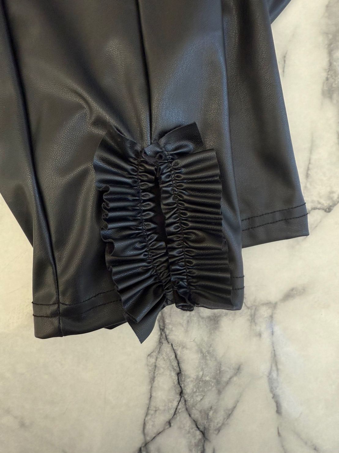 SUSOフリル エコレザーセミレギンス(ma31)