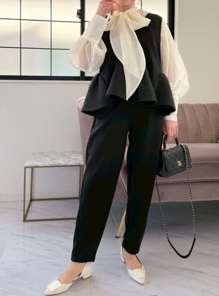 ダブルパール 美脚セミカーブパンツ(ma102)